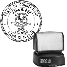 Pre-Inked Connecticut Licensed Land Surveyor R-40