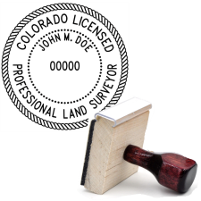 Wooden Colorado Licensed Professional Land Surveyor Stamp