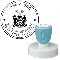 Pre-Inked Delaware Registered Architect Xstamper
