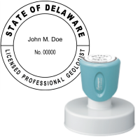 Pre-Inked Delaware Licensed Professional Geologist Xstamper