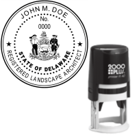 ​Self-Inking Delaware Registered Landscape Architect Embosser R-40