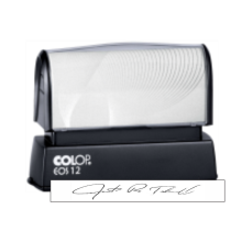 Get the Colop EOS-12 Pre-Inked Signature Stamp from CalStamp! Perfect for clear, professional signatures. Order now for precise impressions every time!