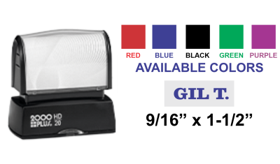 Shop the Colop EOS-20 Pre-Inked Stamp at CalStamp! Perfect for crisp, clear impressions. Size: 9/16in x 1-1/2in. Order now for fast shipping!