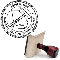 Wooden Georgia Registered Professional Geologist Stamp