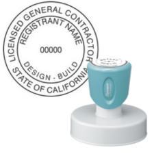 Pre-Inked California General Contractor Stamp Xstamper