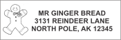 Get festive with our Gingerbread Man Address Stamp! Perfect for holiday cards and gifts. Order now from CalStamp and add a sweet touch to your mail!