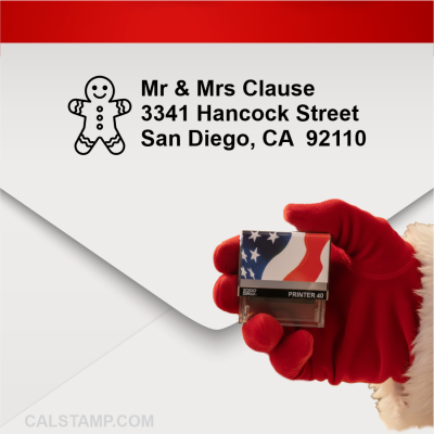 Gingerbread Man Self-Inking Address Stamp
Printer 40