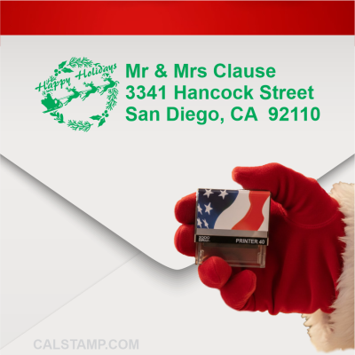 Happy Holidays Self-Inking Address Stamp
Printer 40