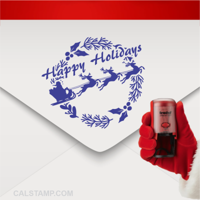 Happy Holidays Self-Inking Round Stamp
Trodat 46025