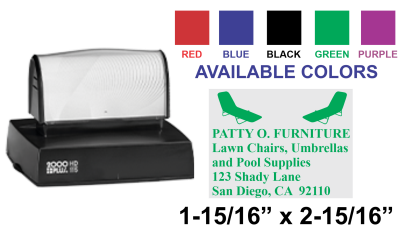 Shop the Colop EOS-115 Pre-Inked Stamp at CalStamp! With a large 2-3/8in x 3-1/8in impression size, it's perfect for your stamping needs. Order now for fast shipping!
