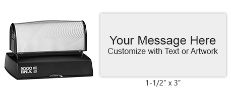 Get the 2000 Plus HD-60 Pre-Inked Stamp with a 1-1/2in x 3in impression size at CalStamp. Perfect for clear, crisp impressions. Order now for fast shipping!