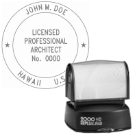 Pre-Inked Hawaii Licensed Professional Architect R-40