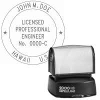 Pre-Inked Hawaii Licensed Professional Engineer R-40