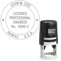 Self-Inking Hawaii Licensed Professional Engineer R-40