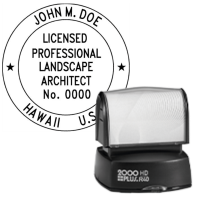 Pre-Inked Hawaii Licensed Professional Landscape Architect R-40