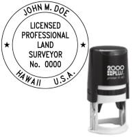 Self-Inking Hawaii Licensed Professional Land Surveyor R-40
