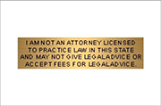Shop CalStamp's 2x10 "Not an Attorney" sign plate. Perfect for clear identification. Order now for fast shipping and enhance your office professionalism!