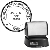 Pre-Inked Iowa Licensed Professional Architect R-40