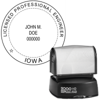 Pre-Inked Iowa Licensed Professional Engineer R-40