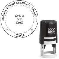 Self-Inking Iowa Licensed Professional Engineer R-40