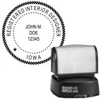 Pre-Inked Iowa Registered Interior Designer R-40