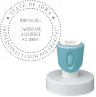 Pre-Inked Iowa Professional Landscape Architect Xstamper