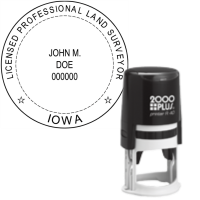 Self-Inking Iowa Licensed Professional Land Surveyor R-40