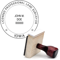 Iowa Licensed Professional Land Surveyor Stamp