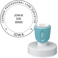 Pre-Inked Iowa Licensed Professional Land Surveyor Xstamper