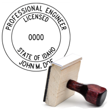 Wooden Idaho Professional Engineer Stamp
