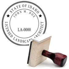 Wooden Idaho Licensed Landscape Architect Stamp