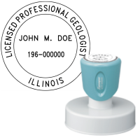 Pre-Inked Illinois Registered Interior Designer Xstamper