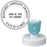 Pre-Inked Illinois Registered Landscape Architect Xstamper