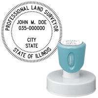 Pre-Inked Illinois Professional Land Surveyor Xstamper