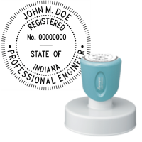 Pre-Inked Indiana Registered Professional Engineer Xstamper