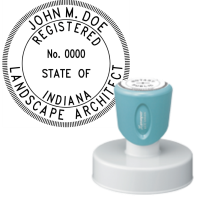 Pre-Inked Indiana Registered Landscape Architect Xstamper