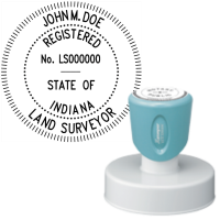 Pre-Inked Indiana Registered Land Surveyor Xstamper