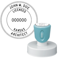 Pre-Inked Kansas Licensed Architect Xstamper