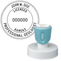 Pre-Inked Kansas Licensed Professional Geologist Xstamper