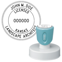 Pre-Inked Kansas Licensed Landscape Architect Xstamper
