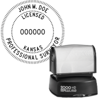 Pre-Inked Kansas Licensed Professional Surveyor R-40
