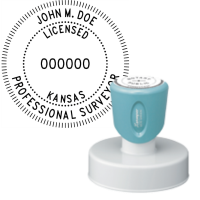 Pre-Inked Kansas Licensed Professional Surveyor Xstamper