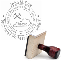 Wooden Kentucky Registered Professional Geologist Stamp