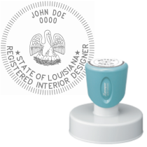 Pre-Inked Louisiana Registered Interior Designer Xstamper