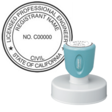 Pre-Inked California Licensed Professional Engineer Seal Xstamper