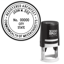 Self-Inking Massachusetts Registered Architect R-40