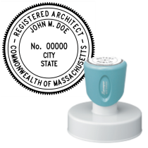 Pre-Inked Massachusetts Registered Architect Xstamper