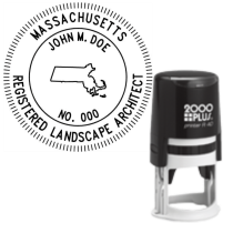 Self-Inking Massachusetts Registered Landscape Architect R-40