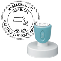 Pre-Inked Massachusetts Registered Landscape Architect Xstamper