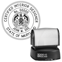Pre-Inked Maryland Certified Interior Designer R-40
